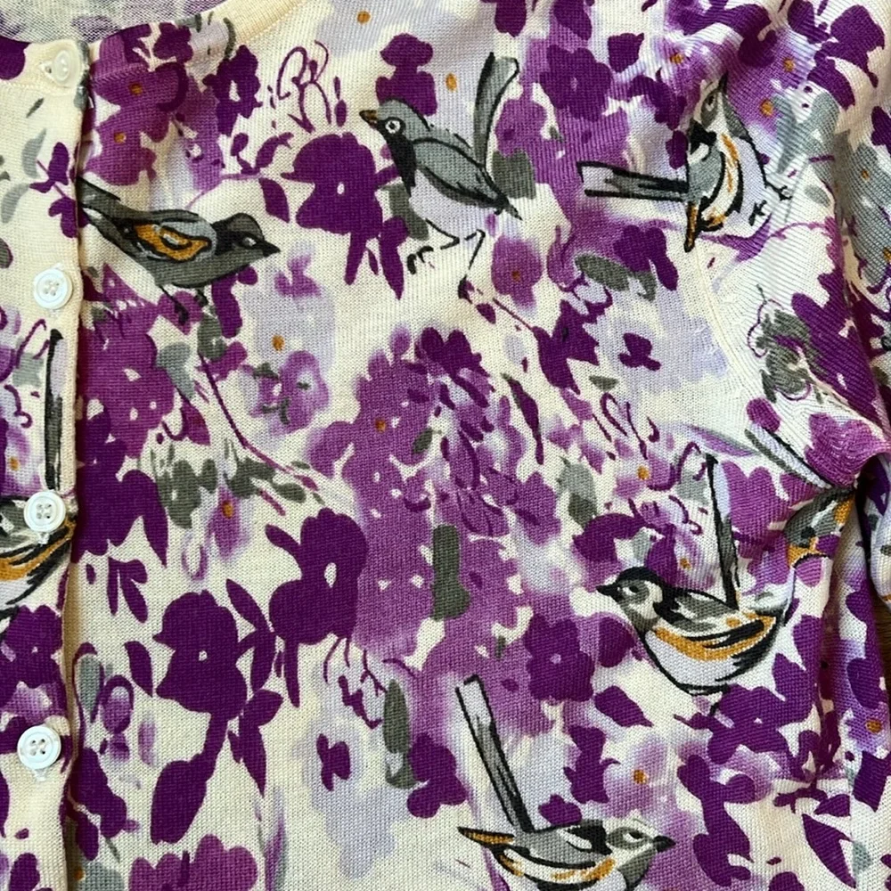 Garnet Hill Merino Wool Cardigan - Picture 3 of 5